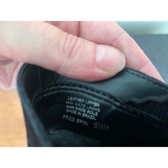 GB-Chunky Fashion Bootie-Slip On Ankle Boots-Black-Suede-Womens-Size 6.5 - Picture 7 of 8